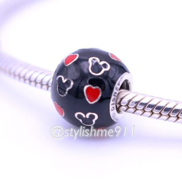 Authentic PANDORA Disney Mickey and Hearts Enamel Charm - 791477ENMX - Picture 3 of 9